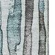 5' X 8' Teal Gray And Silver Striped Washable Area Rug With UV Protection