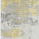 3' X 5' Gold Gray And Ivory Abstract Washable Area Rug With UV Protection
