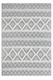 6' X 9' Gray and Ivory Geometric Handmade Area Rug