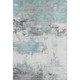 10' X 14' Teal Gray And Ivory Abstract Washable Area Rug With UV Protection