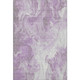 3' X 5' Lavender And Ivory Abstract Washable Area Rug With UV Protection