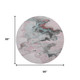 8' Pink Blue And Silver Abstract Washable Round Rug With UV Protection
