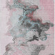 9' X 12' Pink Blue And Silver Abstract Washable Area Rug With UV Protection