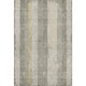 5' X 8' Taupe Beige And Tan Striped Washable Area Rug With UV Protection