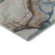 5' X 8' Beige Blue And Gray Abstract Washable Area Rug With UV Protection