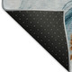 5' X 8' Sky Blue Copper And Ivory Abstract Washable Area Rug With UV Protection
