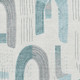 10' X 14' Teal Gray And Silver Geometric Washable Area Rug With UV Protection