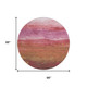 8' Blush Rust And Red Striped Washable Round Rug With UV Protection