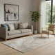 5' X 8' Taupe Beige And Gray Abstract Washable Area Rug With UV Protection