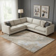 10' X 14' Taupe Beige And Gray Abstract Washable Area Rug With UV Protection