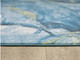 10' X 13' Teal Blue Green And Ivory Abstract Area Rug