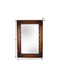 35" Brown Solid Wood Rustic Framed Accent Mirror