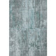 5' X 8' Teal And Gray Striped Washable Area Rug With UV Protection