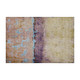 3' X 5' Salmon Blue And Gold Abstract Washable Area Rug With UV Protection