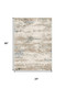 5' X 7' Blue Brown And Ivory Abstract Washable Area Rug