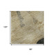 8' X 10' Beige Charcoal And Gray Animal Print Washable Area Rug With UV Protection