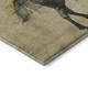 8' Gold And Charcoal Animal Print Washable Round Rug With UV Protection