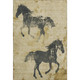 10' X 14' Gold And Charcoal Animal Print Washable Area Rug With UV Protection