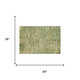 3' X 5' Fern Green And Gold Abstract Washable Area Rug With UV Protection