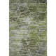 5' X 8' Olive Green Gray And Ivory Geometric Washable Area Rug With UV Protection