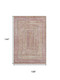 9' X 12' Rust And Mauve Geometric Washable Area Rug With UV Protection