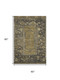 5' X 8' Brown And Charcoal Oriental Washable Area Rug With UV Protection