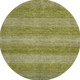 8' Artichoke Green And Fern Green Striped Washable Round Rug With UV Protection