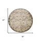 8' Gray And Brown Abstract Round Rug