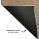 5' X 8' Beige And Brown Striped Washable Area Rug With UV Protection