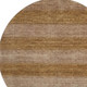 8' Brown And Khaki Striped Washable Round Rug With UV Protection