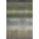 9' X 12' Pewter Green And Silver Striped Washable Area Rug With UV Protection
