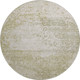 8' Beige And Ivory Abstract Washable Round Rug With UV Protection