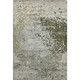 10' X 14' Graphite Green And Ivory Abstract Washable Area Rug With UV Protection