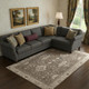 9' X 12' Brown And Beige Oriental Washable Area Rug With UV Protection