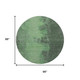 8' Fern Green And Sage Abstract Washable Round Rug With UV Protection