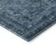 5' X 8' Blue And Navy Blue Oriental Washable Area Rug With UV Protection