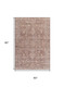5' X 8' Rust And Beige Oriental Washable Area Rug With UV Protection