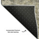 8' X 10' Pewter And Silver Oriental Washable Area Rug With UV Protection