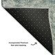 3' X 5' Teal And Beige Oriental Washable Area Rug With UV Protection
