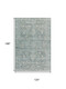 10' X 14' Teal And Beige Oriental Washable Area Rug With UV Protection