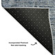 3' X 5' Blue And Gray Striped Washable Area Rug With UV Protection