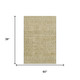 3' X 5' Wheat And Beige Striped Washable Area Rug With UV Protection