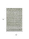 9' X 12' Green Gold And Ivory Striped Washable Area Rug With UV Protection