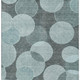 8' X 10' Teal And Sky Blue Geometric Washable Area Rug With UV Protection