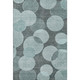 9' X 12' Teal And Sky Blue Geometric Washable Area Rug With UV Protection