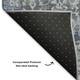 8' X 10' Denim Blue And Ivory Oriental Washable Area Rug With UV Protection