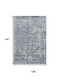 9' X 12' Denim Blue And Ivory Oriental Washable Area Rug With UV Protection