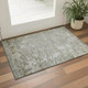 3' X 5' Taupe Beige And Ivory Oriental Washable Area Rug With UV Protection