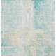 10' X 14' Teal And Ivory Abstract Washable Area Rug With UV Protection