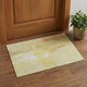 3' X 5' Wheat And Ivory Abstract Washable Area Rug With UV Protection